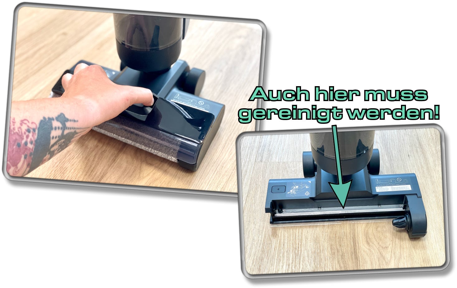 Im Test des Dreame M12 zeigte sich, dass auch unter der Walze regelmäßig gereinigt werden sollte