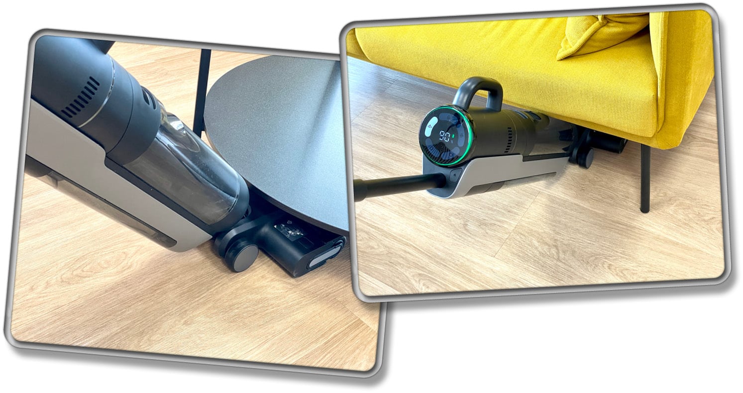 Im Test kamen wir nur begrenzt unter Möbel mit dem Dreame M12