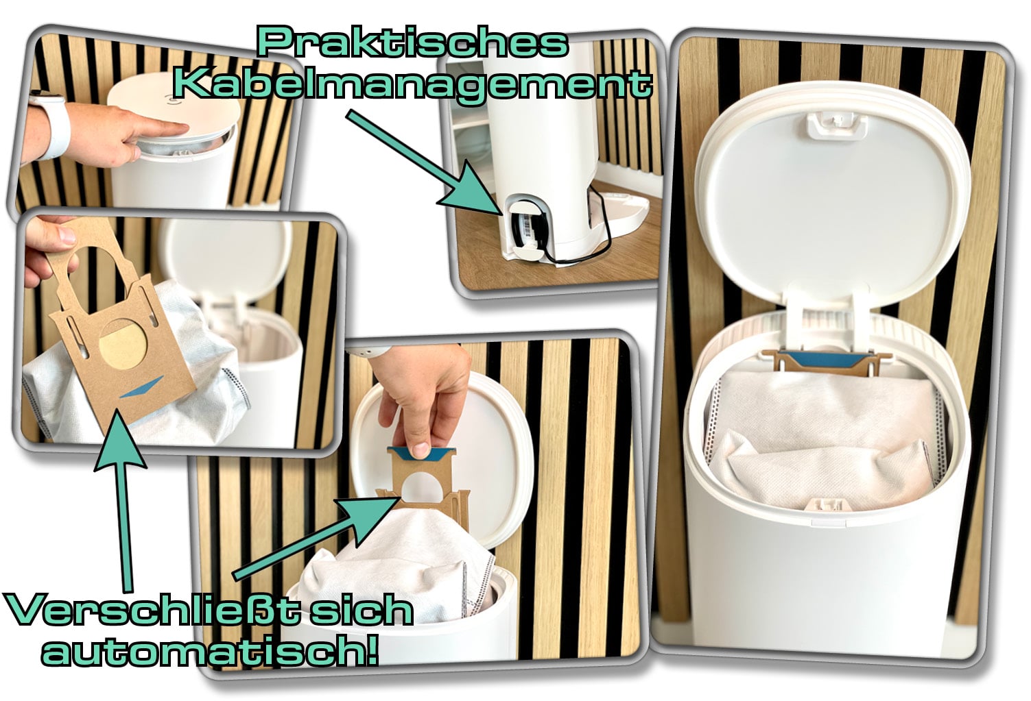 ECOVACS Deebot N10 Plus - Der Staubbeutel verschließt sich beim Entnehmen selbstständig