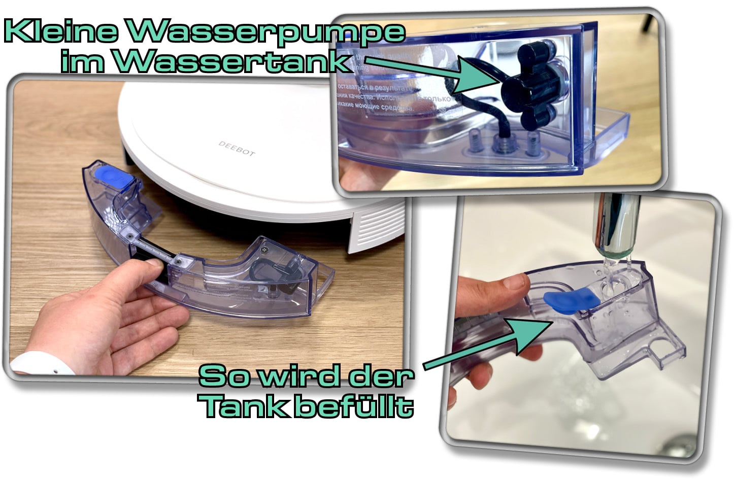 ECOVACS Deebot N10 Plus - So gehst du mit dem Wassertank um