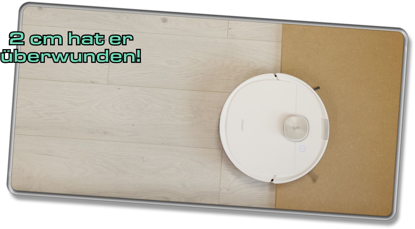 ECOVACS Deebot N10 Plus - Testergebnisse - Türschwellenüberwindung