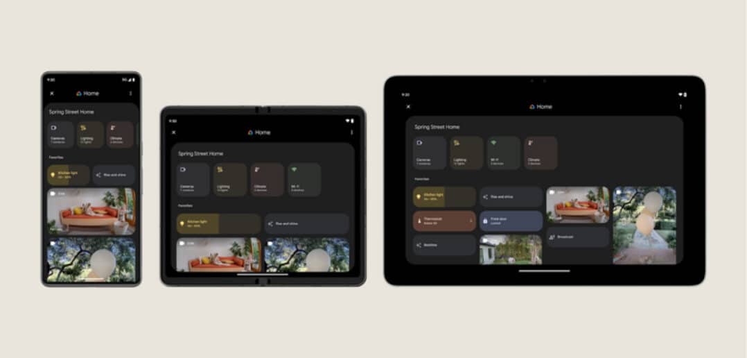 Das neue Google Home-Panel