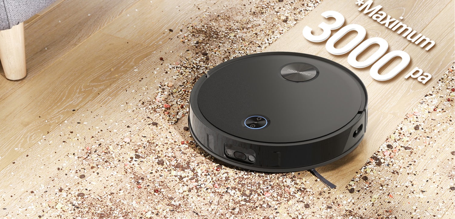 Proscenic V10 - Die maximalen 3000 Pascal Saugkraft nehmen es mit jeder Verschmutzung auf