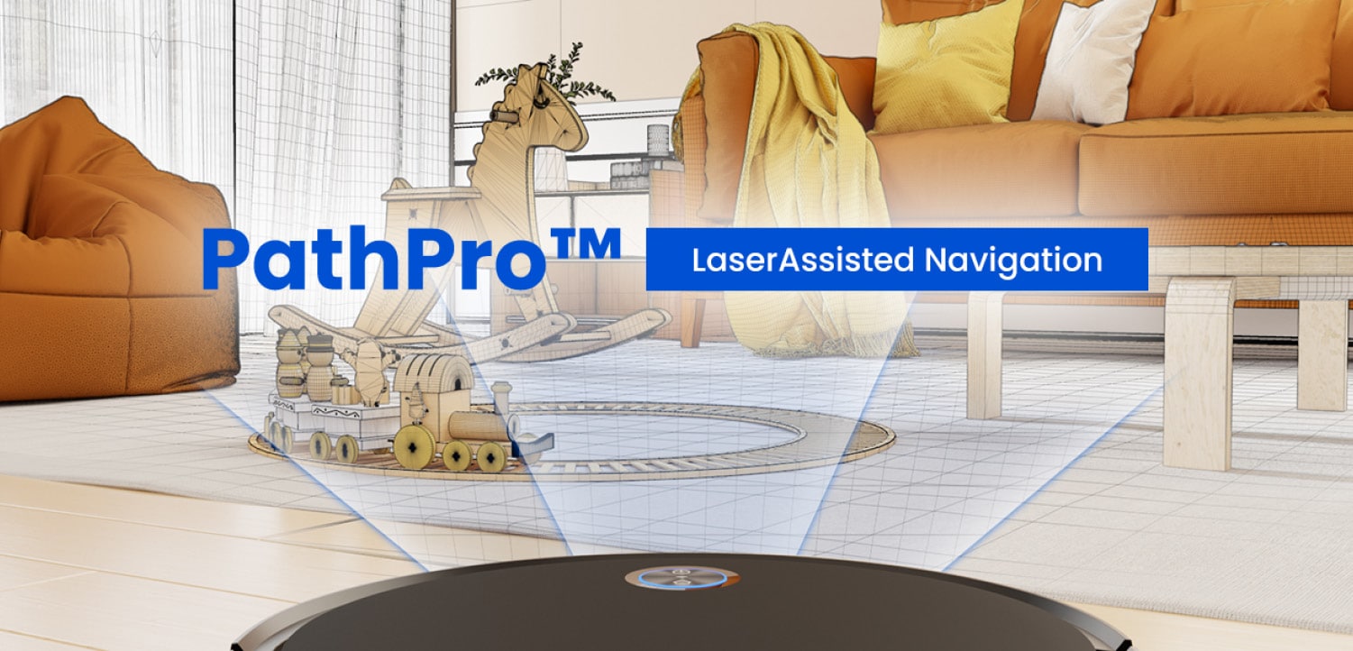 Proscenic V10 - Intelligente Laser-Navigation in einem flachen Gehäuse