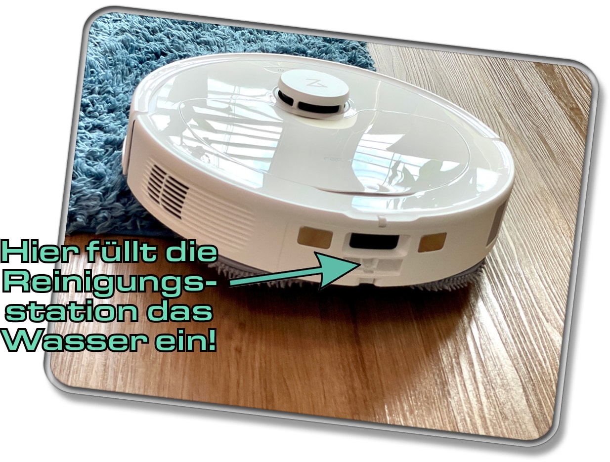 Roborock Q Revo - Der Wassertank des Saugroboters ist fest verbaut und kann nicht herausgenommen werden