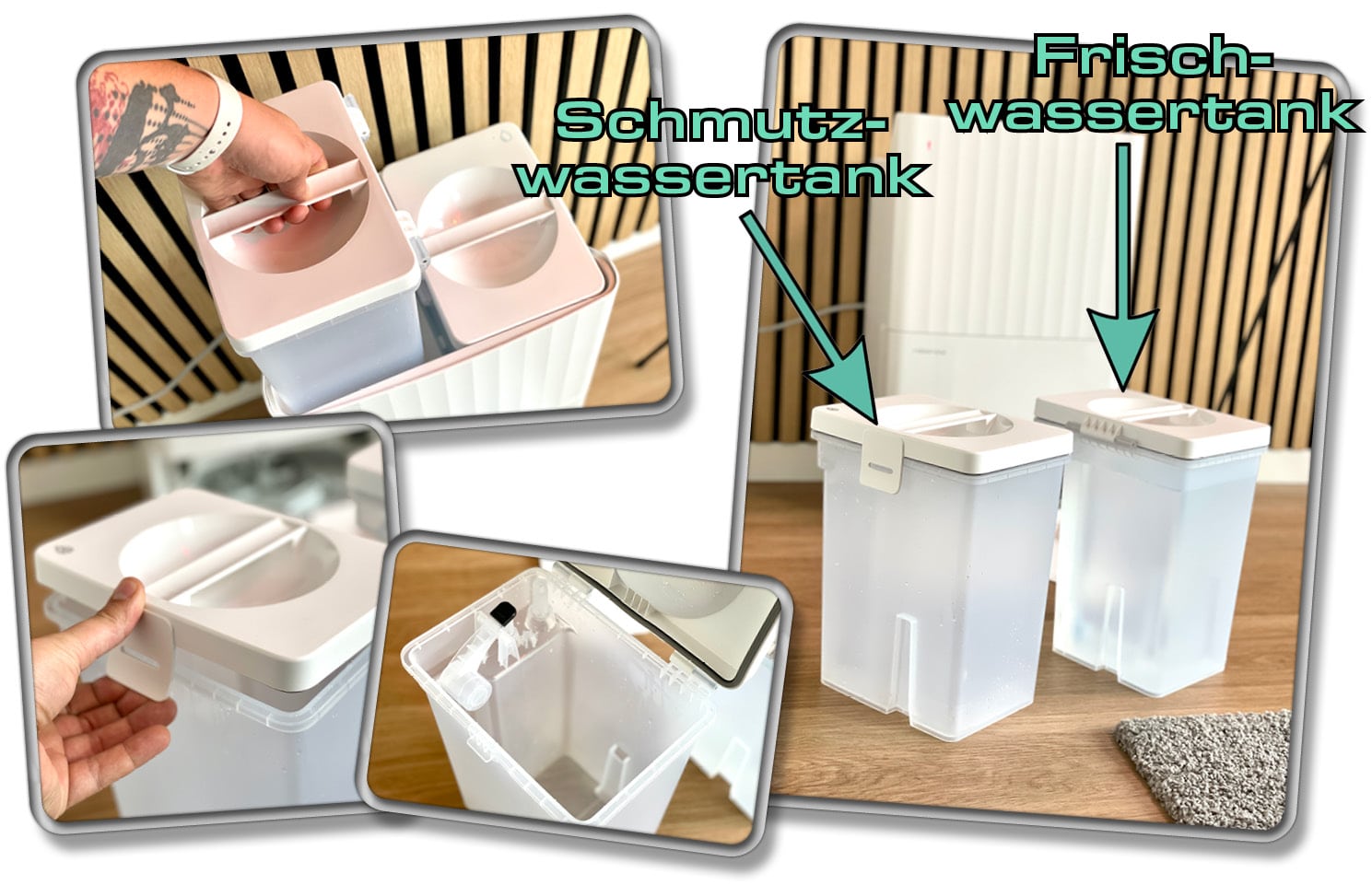 Roborock Q Revo - So sehen die Wassertanks der Reinigungsstation aus