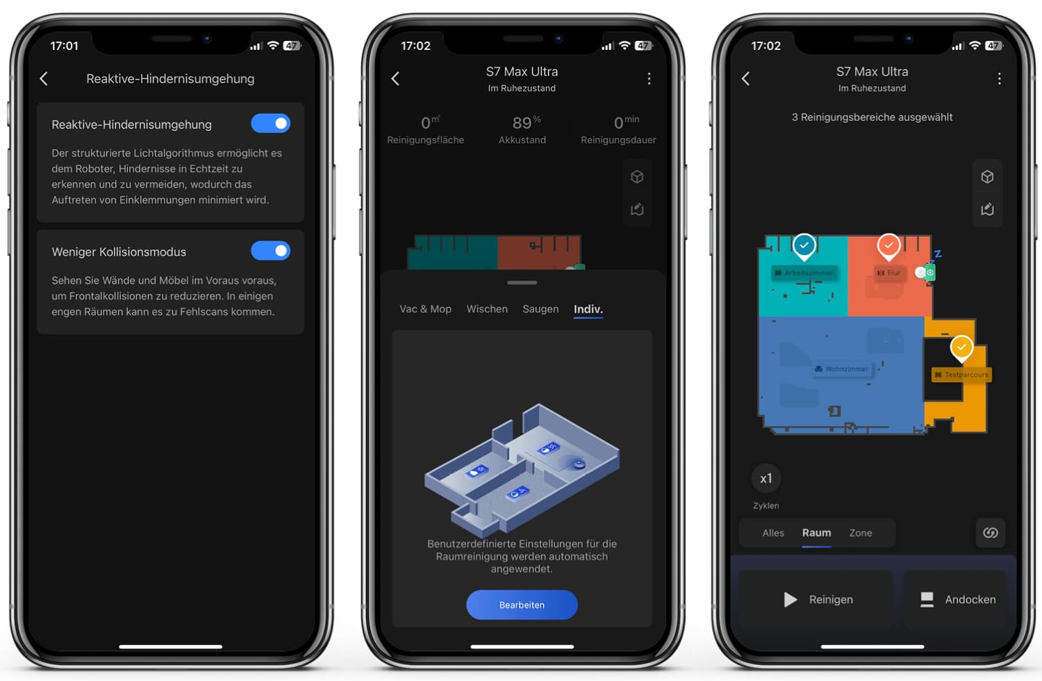 Roborock S7 Max Ultra - App - Die Obstacle Avoidance