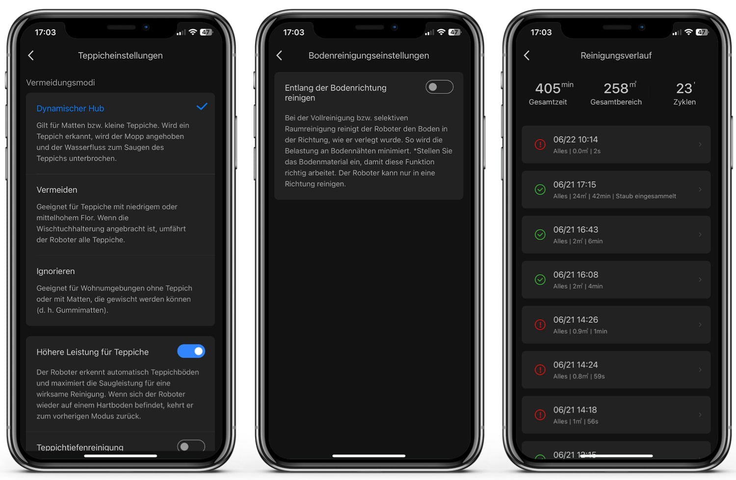 Roborock S7 Max Ultra - App - Weitere Einstellungen