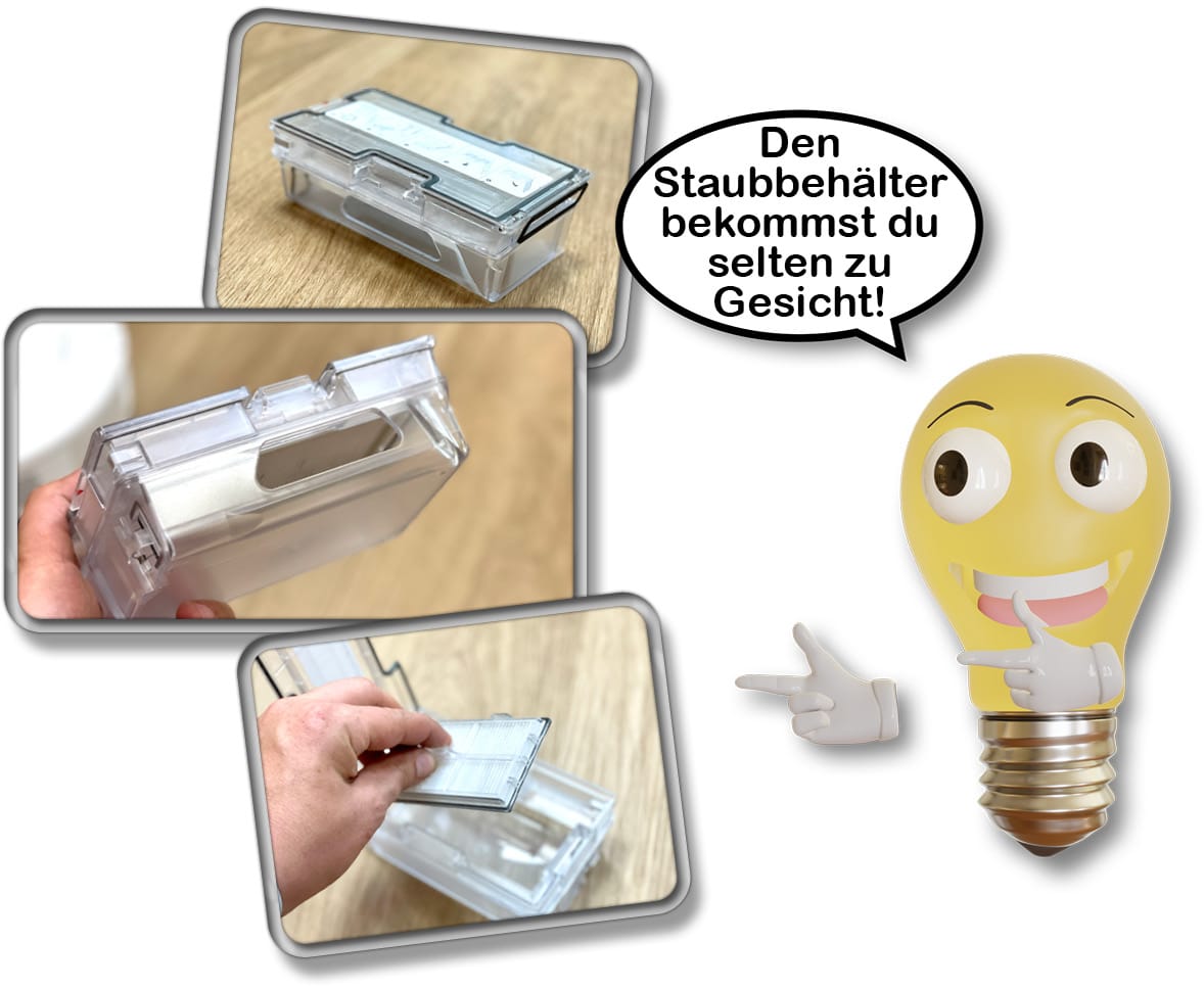 So sieht der Staubbehälter des Roborock S7 Max Ultra aus