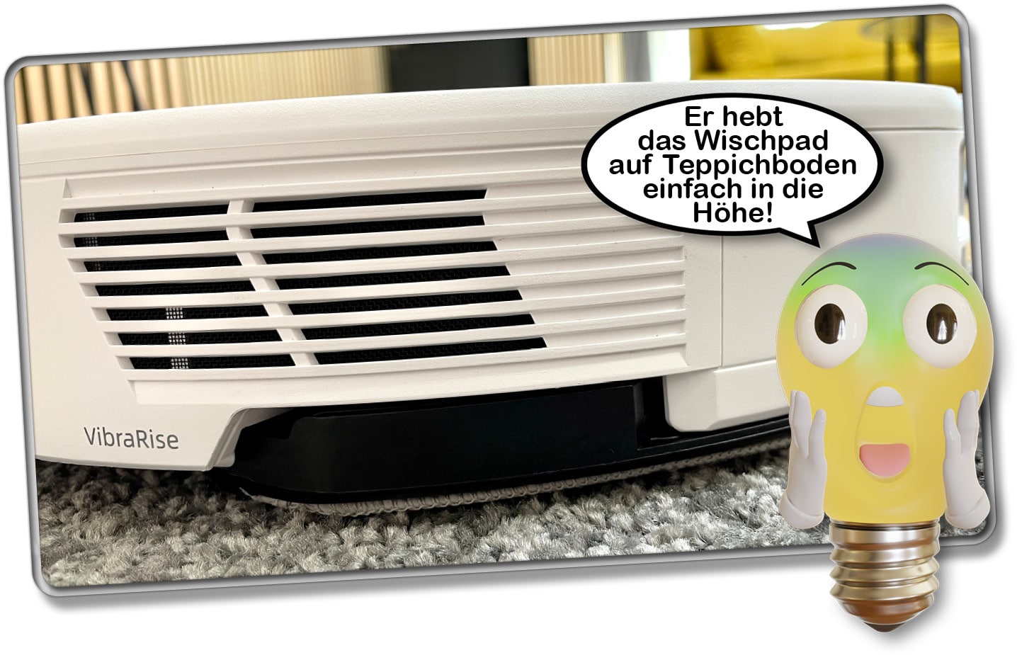 Sobald der Roborock S7 Max Ultra Teppichboden erkennt, hat er im Test sein Wischpad in die Luft gehoben. Diese Technik nennt Roborock VibraRise