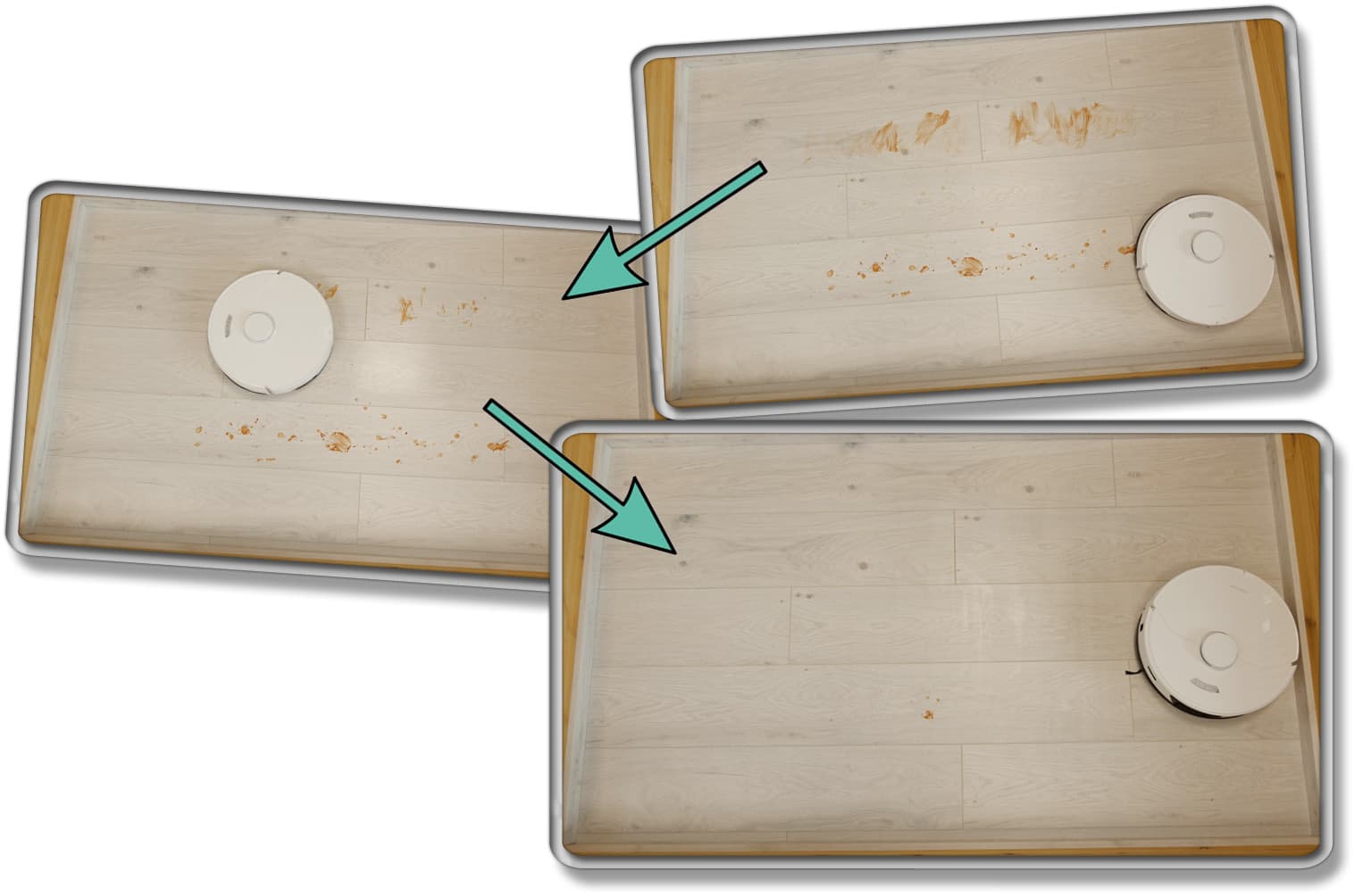 Unser Wischtest zeigt, wie hervorragend der Roborock S7 Max Ultra mit hartnäckigen Verschmutzungen zurecht kommt