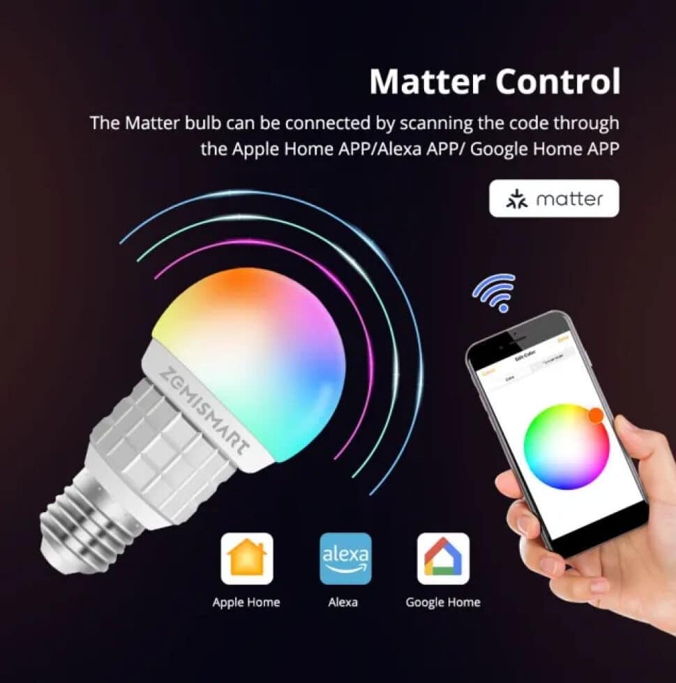 Zemismart Matter Bulb E27 Dimmer