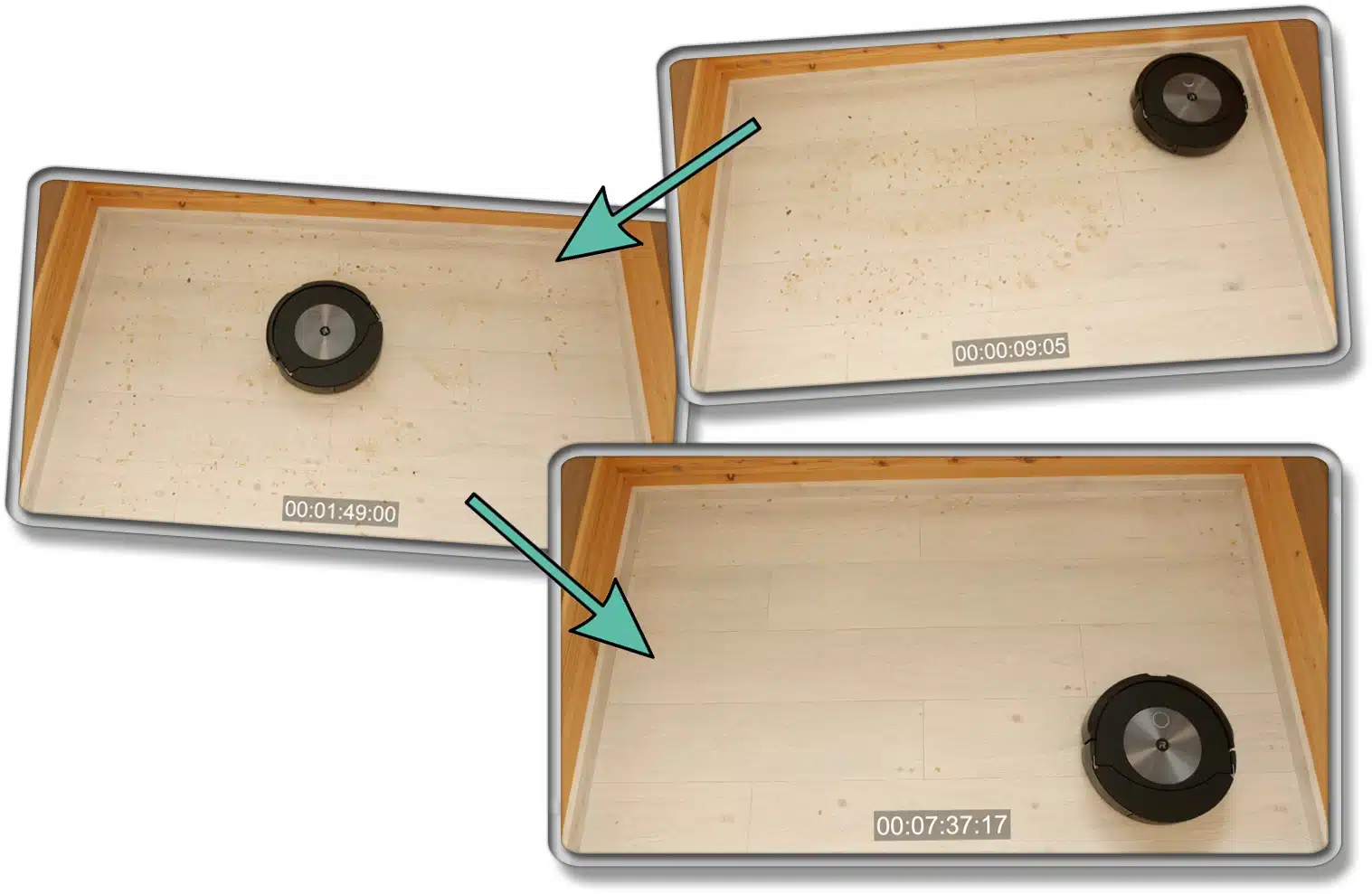 iRobot Roomba Combo j7+ - Die gemessene Saugleistung auf Hartboden