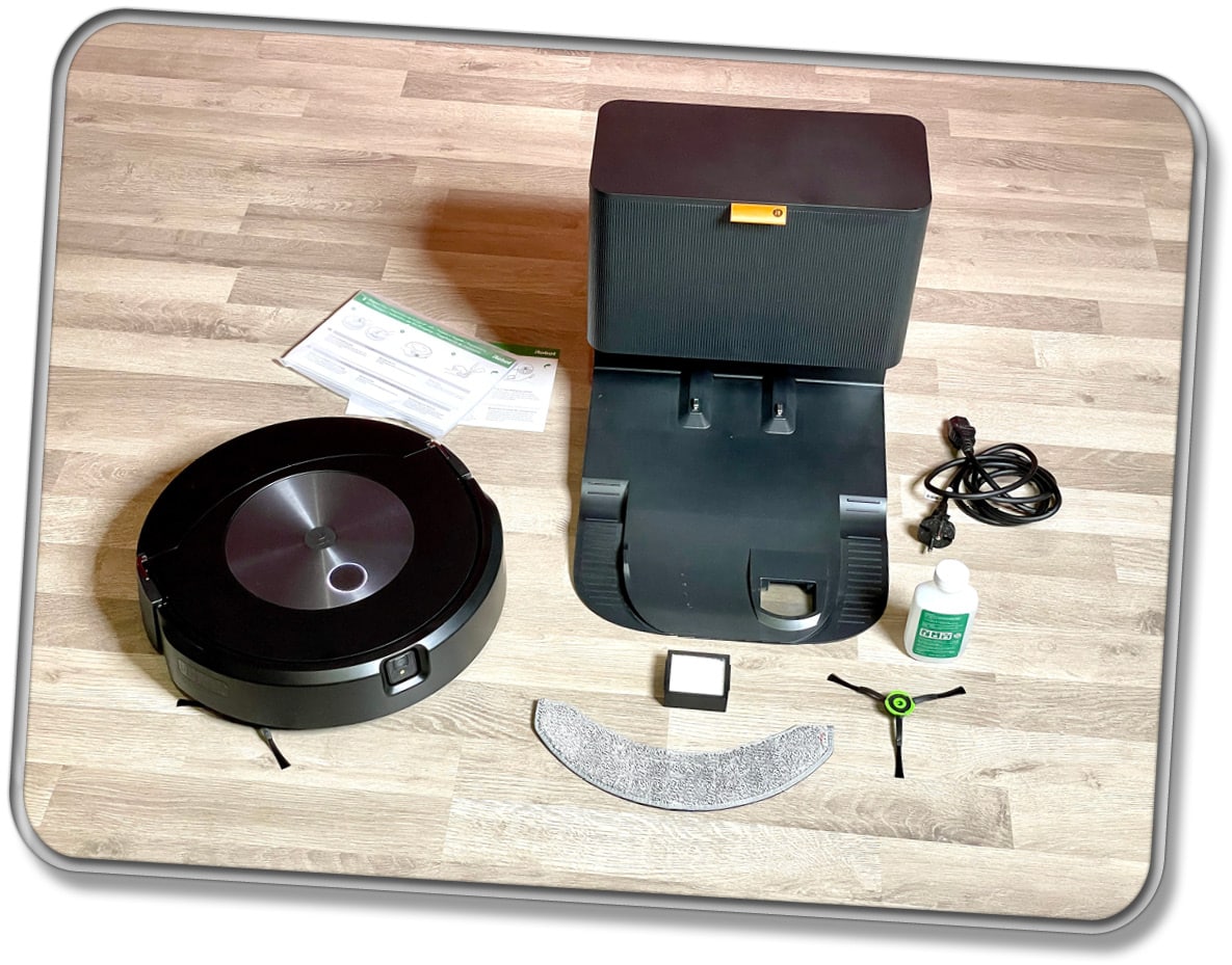 Das ist der Lieferumfang des iRobot Roomba Combo j7+