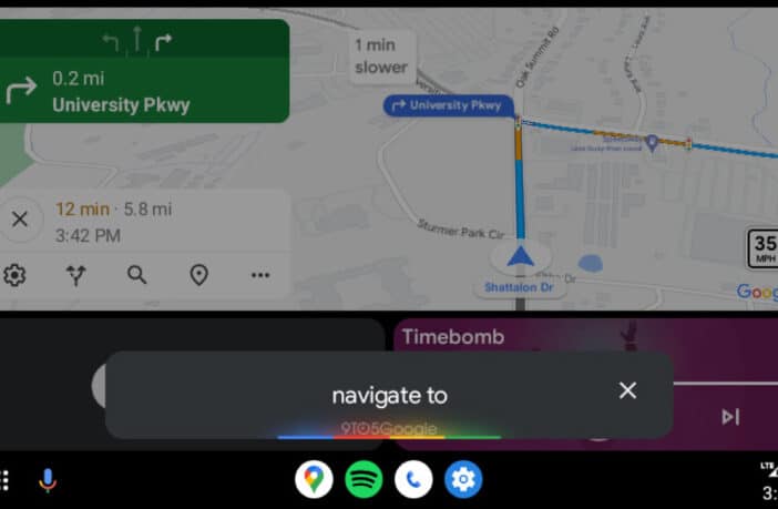 Der Google Assistant erstrahlt in einem glühenden Look auf Android Auto in der Version 10.0.