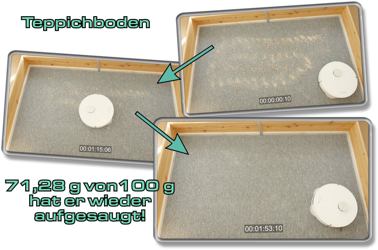 Auch auf Teppichboden hat der Dreame L10 Ultra in unserem Test überzeugen können