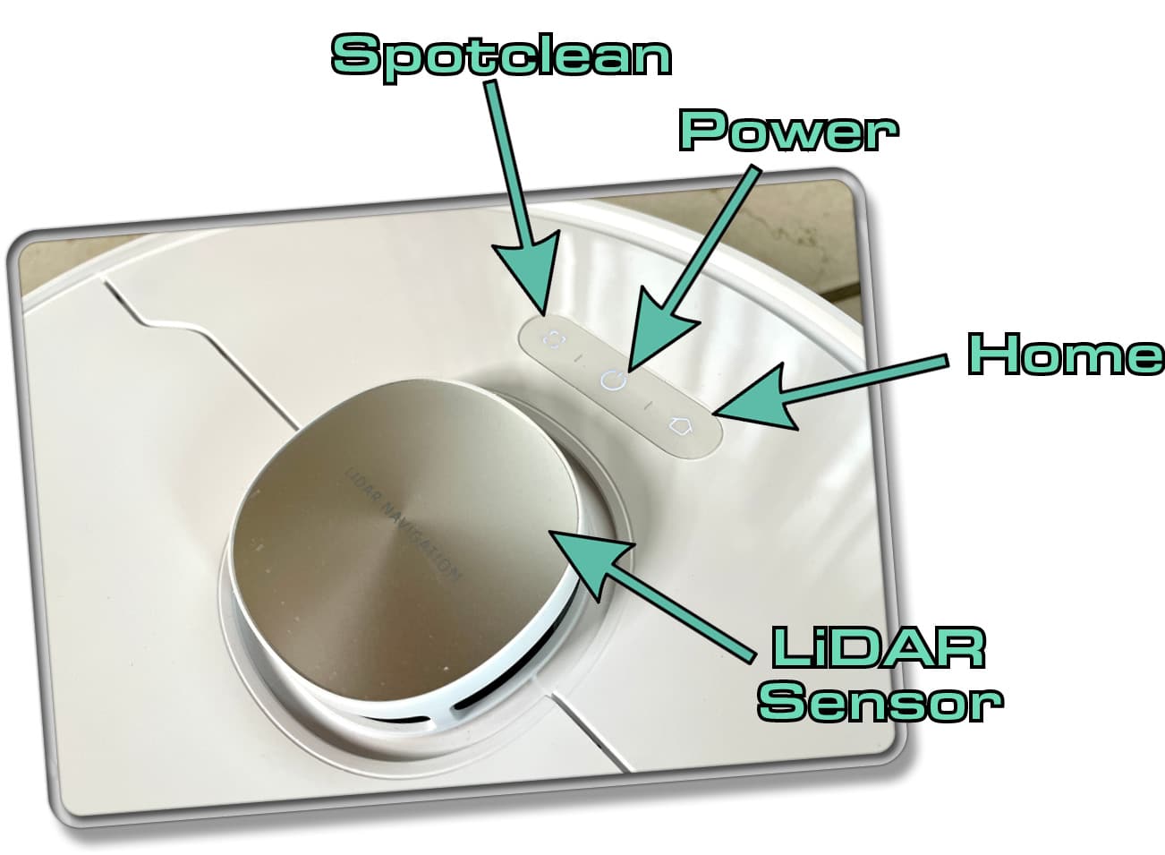 Mit diesen Bedienelementen kannst du den Dreame L10 Ultra manuell steuern