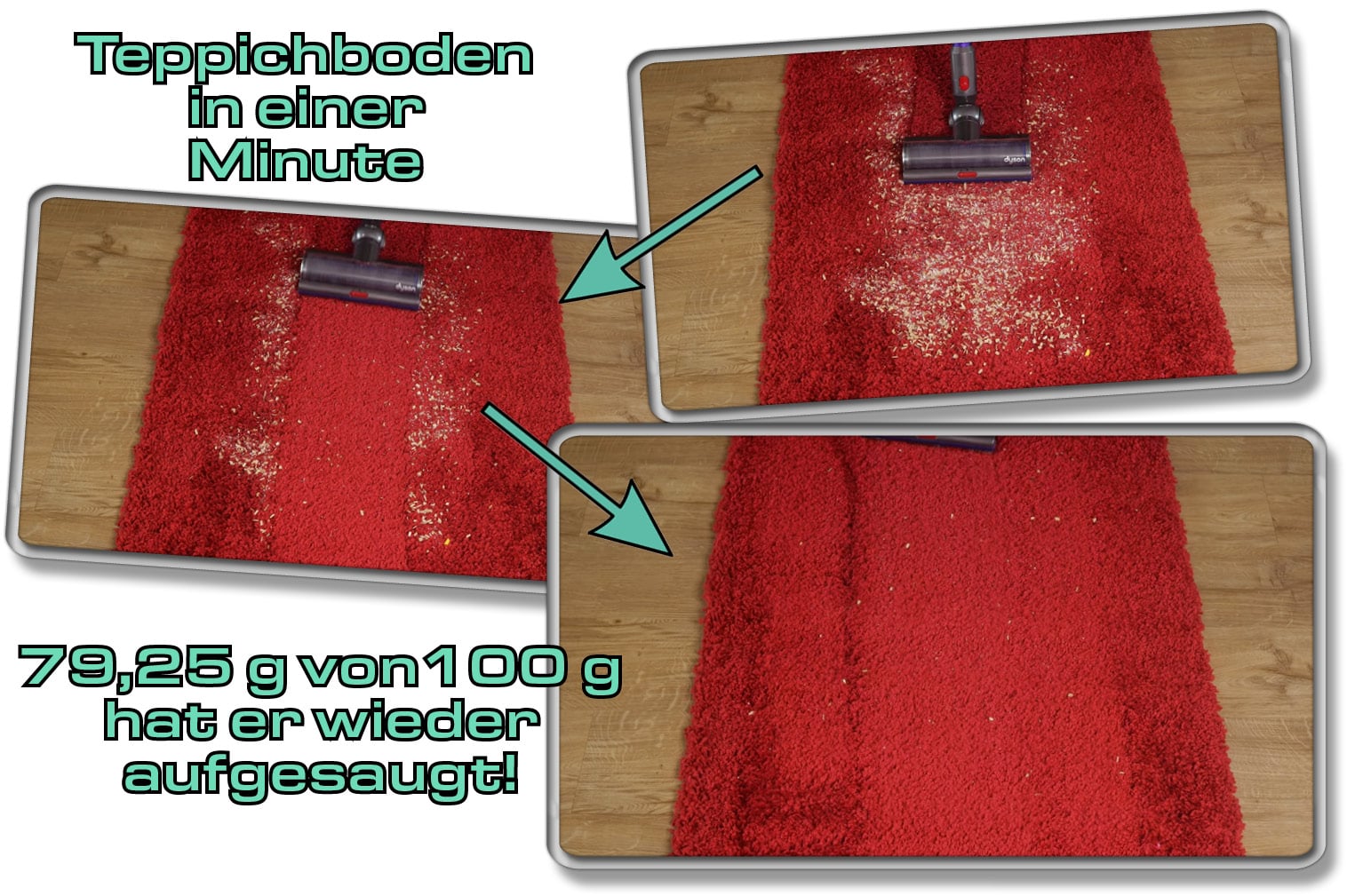 Dyson Gen5detect Absolute - Auf Teppichboden hat seine Leistung ebenso überzeugen können!