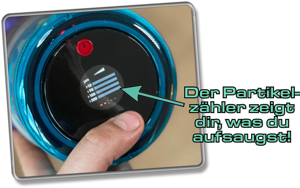 Dyson Gen5detect Absolute - Der Partikelzähler zeigt dir genau, was du aufsaugst.