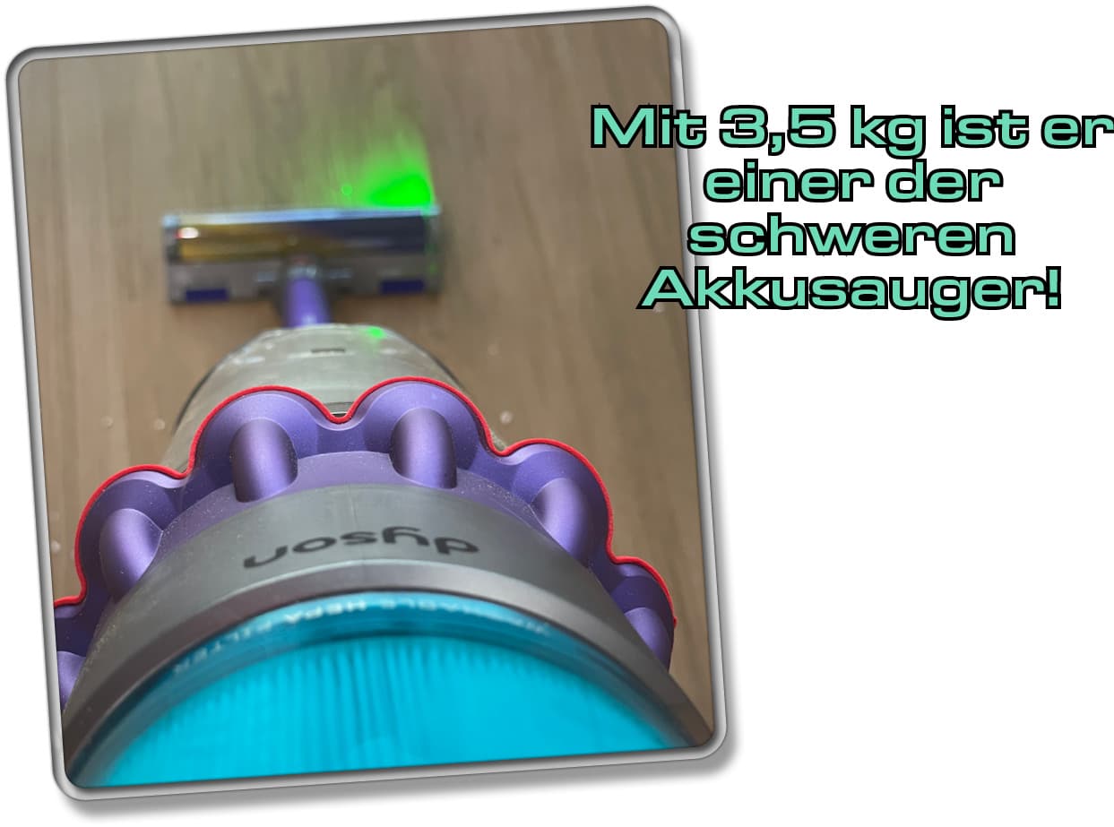 Dyson Gen5detect Absolute - Mit 3,5 kg ist er einer der schweren Akkusauger auf dem Markt!