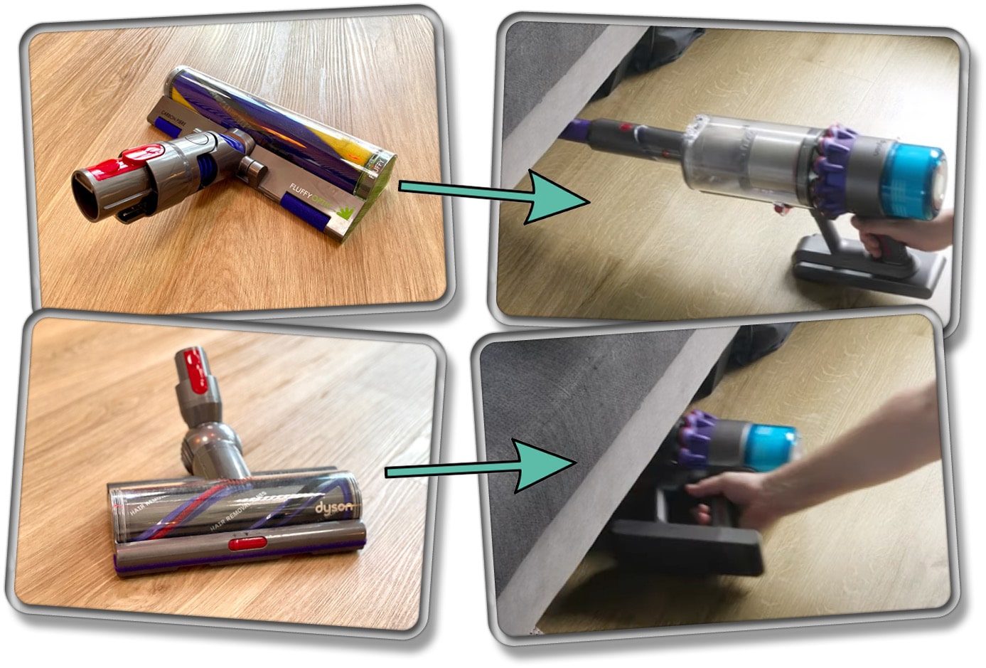 Was der fluffigen Bürste an Gelenkigkeit fehlt, besitzt die Teppichbürste umso mehr!