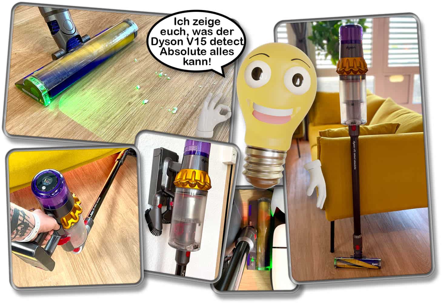 Dyson V15 detect Absolute - Wir haben den starken Akkusauger mit Laserlicht im Test!