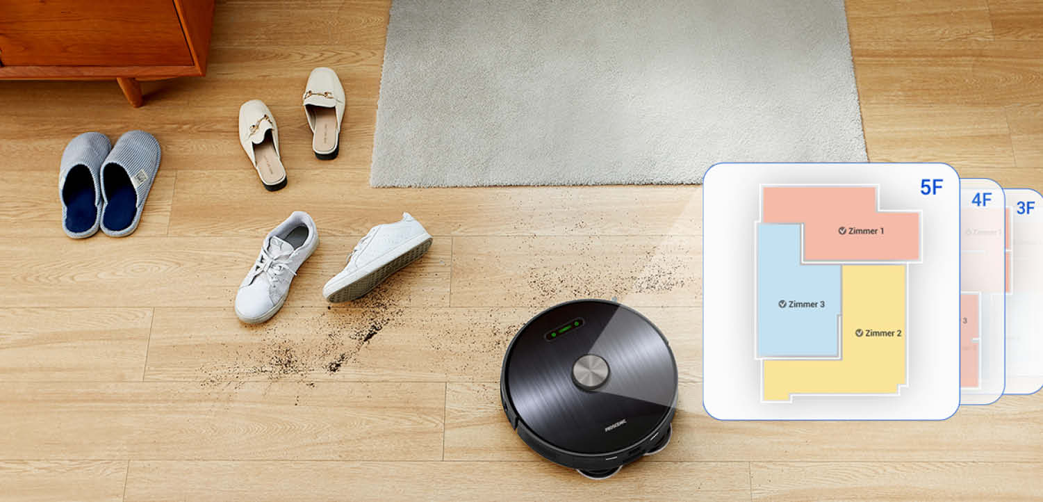 Er kann mehrere Etagen speichern