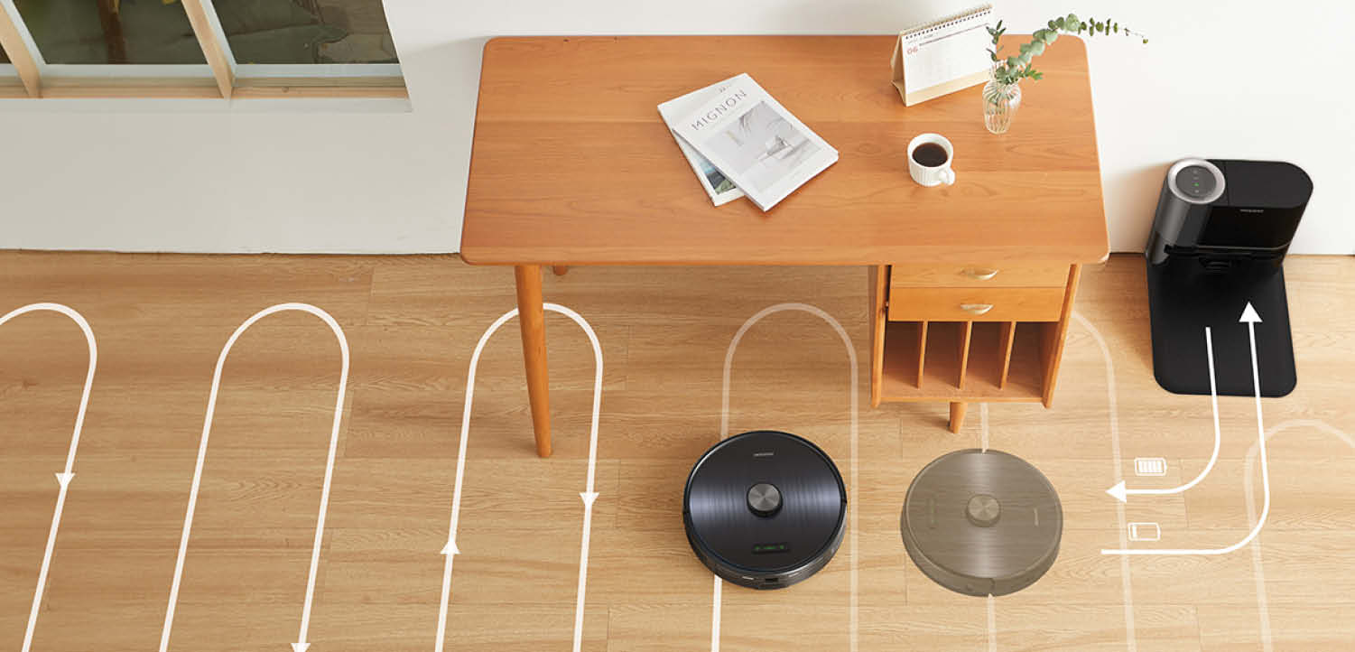 Der Proscenic M9 kehrt bei schlechtem Akku zur Ladestation zurück