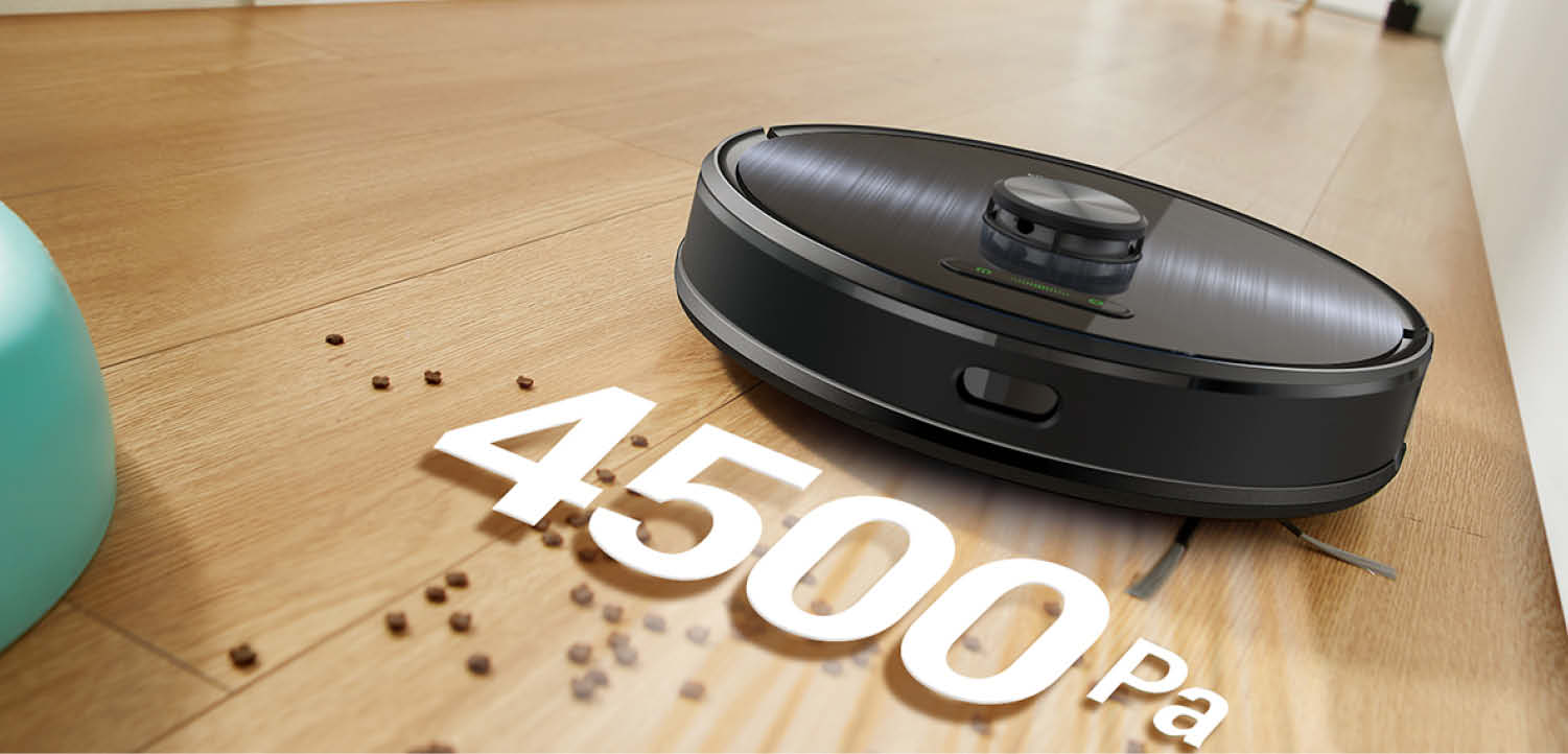 Er besitzt eine Saugleistung von 4500 Pa