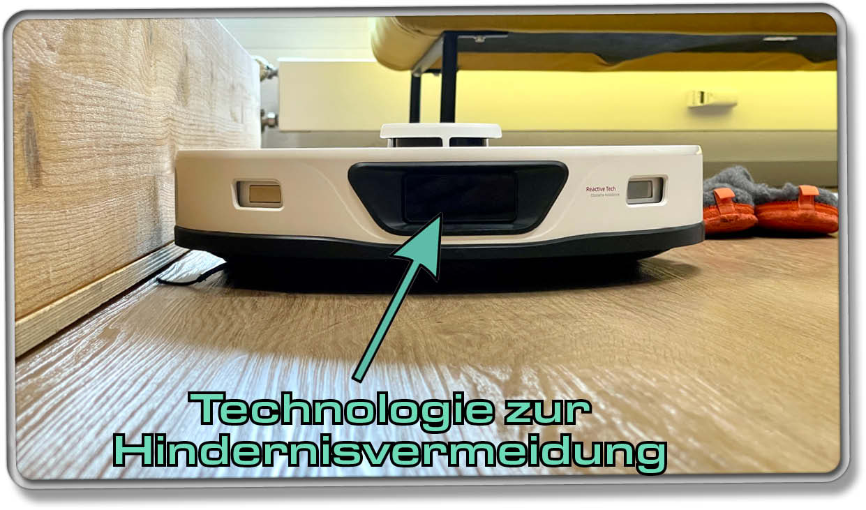 Reactive Tech - Auf der Front der Roborock Saugroboter ist Reactive Tech verbaut.