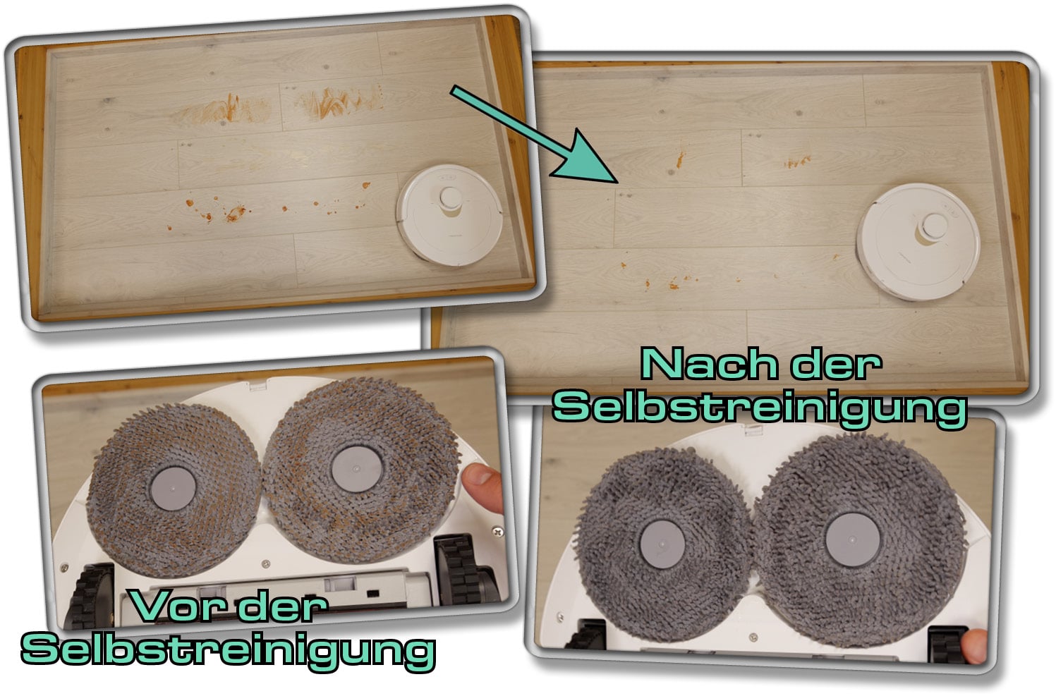 Roborock Q Revo - In unserem Test hat er es mit eingetrockneten Flecken aufgenommen und die Selbstreinigung der Station konnte überzeugen