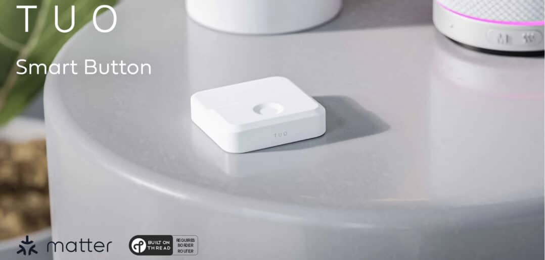 Der neue TUO Smart Button funktioniert via Thread und Matter und benötigt somit keinen herstellereigenen Hub.