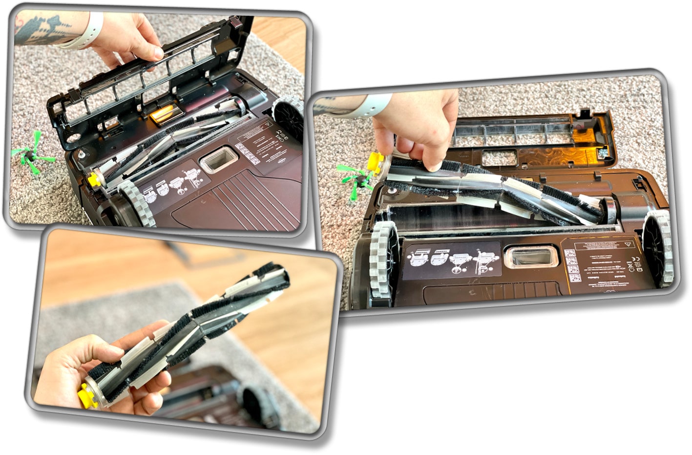 Die Bodenbürste des Kobold VR7 besteht aus Gummilamellen und Borsten und lässt sich komfortabel entnehmen.