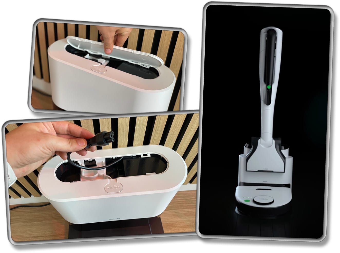 Auf der Oberseite der Service-Station des Kobold VR7 befindet sich eine Halterung für das Docking-Modul des Vorwerk Kobold VK7 Akkustaubsaugers. Man kann beide Systeme kombinieren.