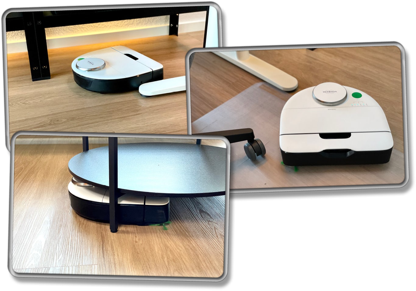 Der Vorwerk Kobold VR7 navigiert in geraden Bahnen, jedoch gelegentlich etwas chaotisch.