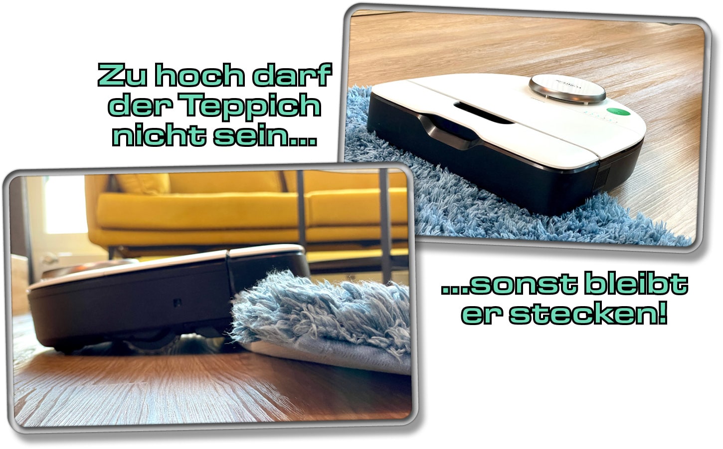 Mit zu hochflorigen Teppichen hat der Kobold VR7 seine Probleme.