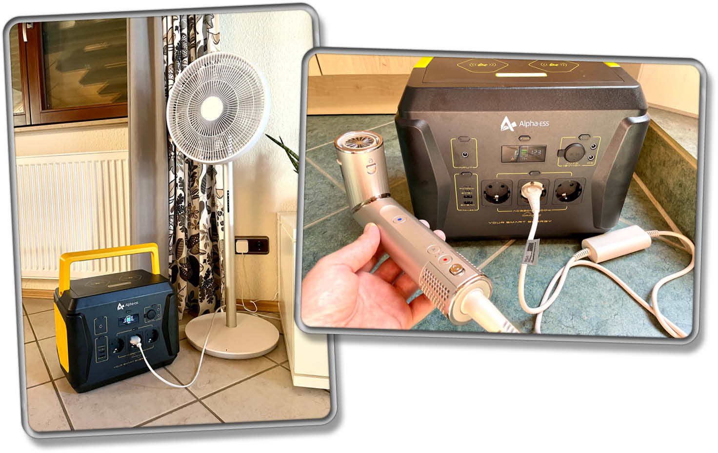 AlphaESS BlackBee1000 - 1.000 Watt Leistung sollten vom Gerät nicht übertroffen werden, da die PowerStation sonst abschaltet.