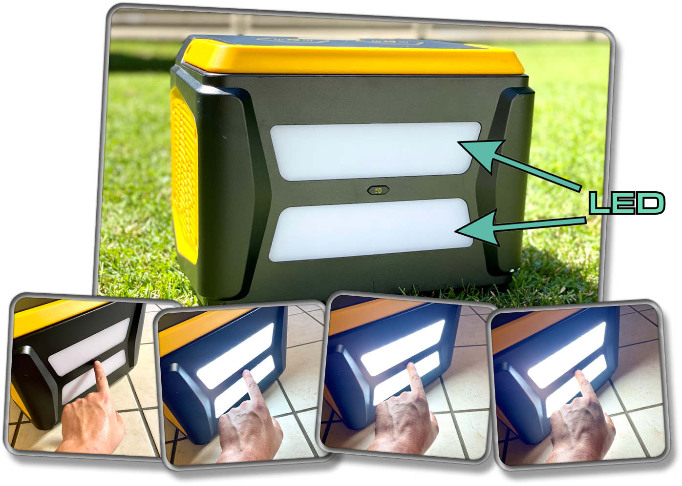 AlphaESS BlackBee1000 - Am Heck befindet sich eine zuschaltbare Beleuchtung mittels LED