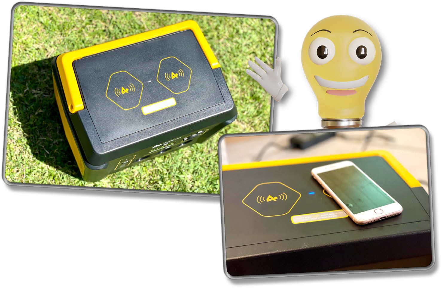 AlphaESS BlackBee1000 - Auf der Oberseite können zwei Geräte gleichzeitig drahtlos aufgeladen werden