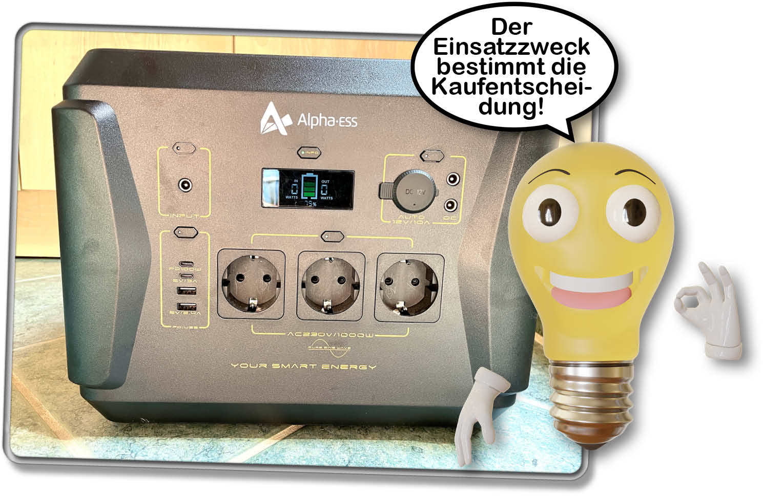 AlphaESS BlackBee1000 - Der Preis ist hoch und so sollte man sich vor einem Kauf genau überlegen, für welchen Einsatzzweck die PowerStation gebraucht wird.
