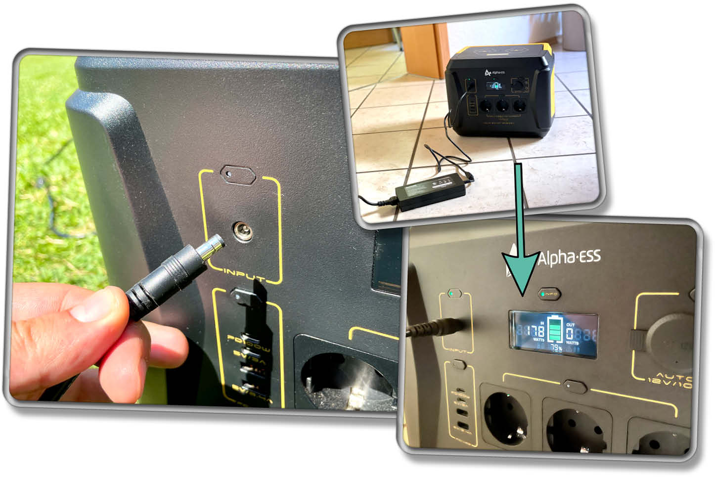 AlphaESS BlackBee1000 - Es gibt zwei Möglichkeiten die PowerStation wieder aufzuladen