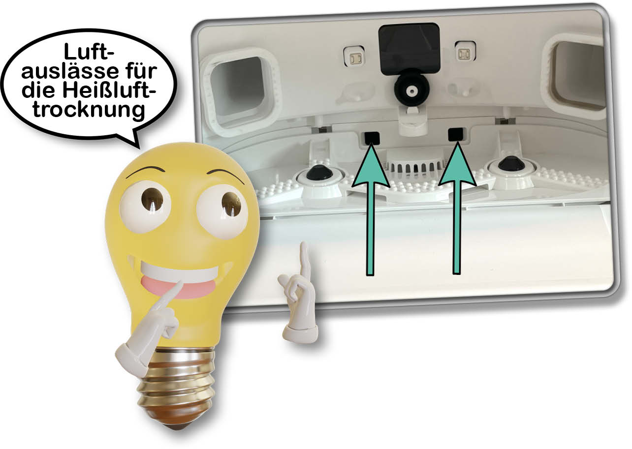 Die Station des Dreame L20 Ultra verfügt über eine Heißlufttrocknung für die Wischmopps