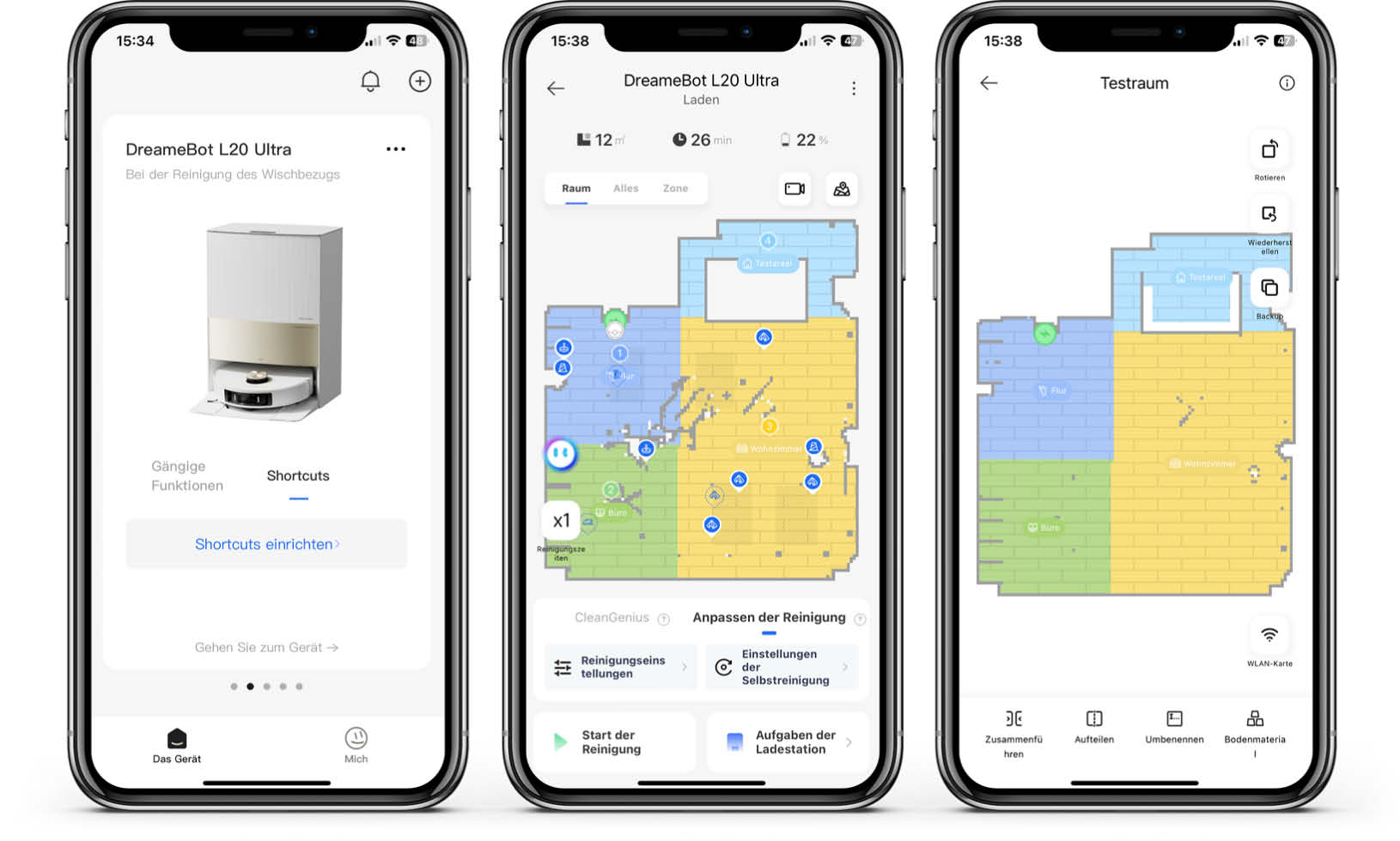 Dreame L20 Ultra - App - Startseite & Karte