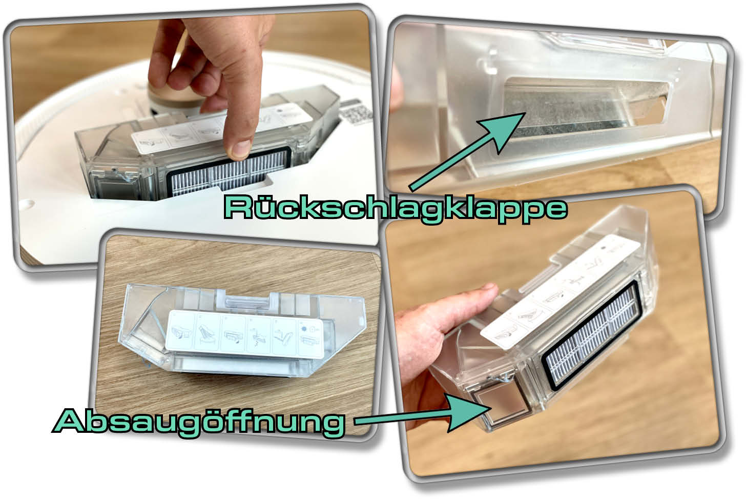 Dreame L20 Ultra - Der Staubbehälter miss 300 ml und besitzt eine Rückschlagklappe