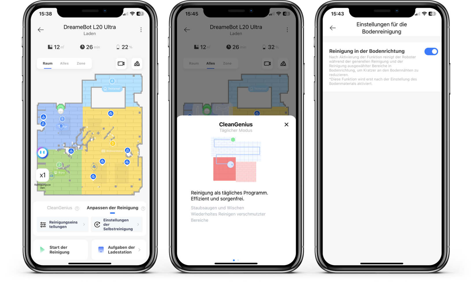 Dreame L20 Ultra - Die Navigation ist in Feinheit einstellbar