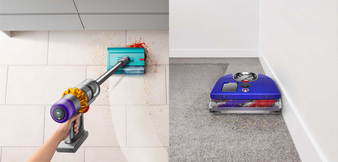 Dyson V15s Detect Submarine und Dyson 360 Vis Nav Saugroboter