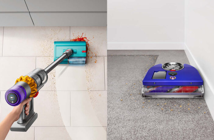 Dyson V15s Detect Submarine und Dyson 360 Vis Nav Saugroboter