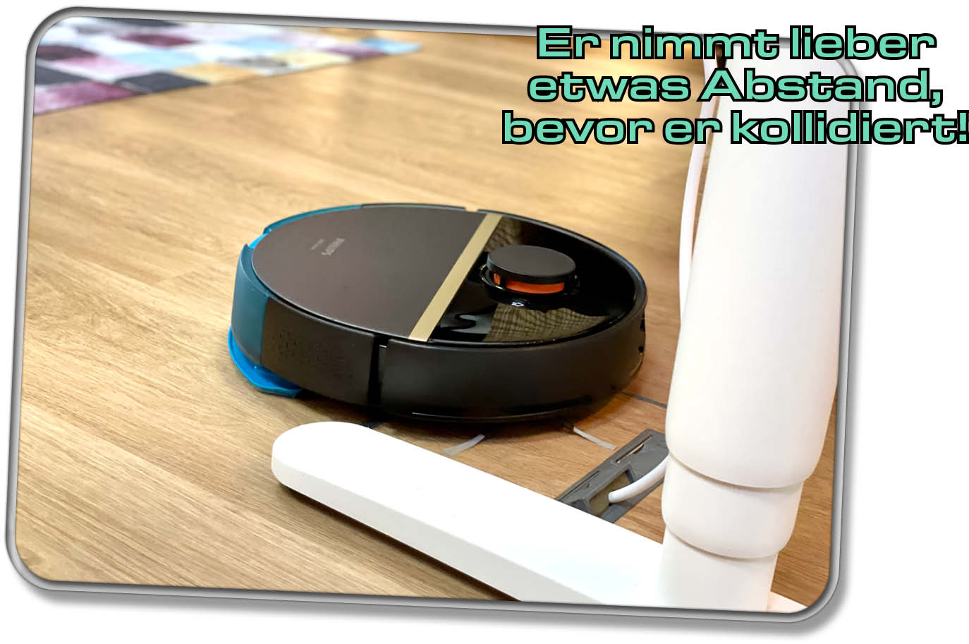 Philips HomeRun 7000 Series Aqua - Bevor er mit seinem Bumper irgendwo anstößt, nimmt er lieber ein wenig mehr Abstand