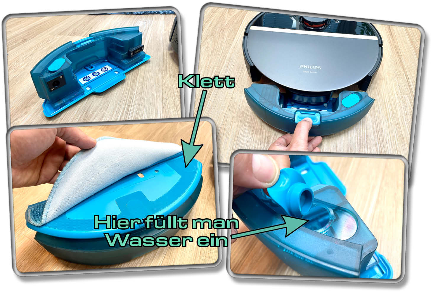 Philips HomeRun 7000 Series Aqua - Der Wassertank des Saugers sitzt am Heck