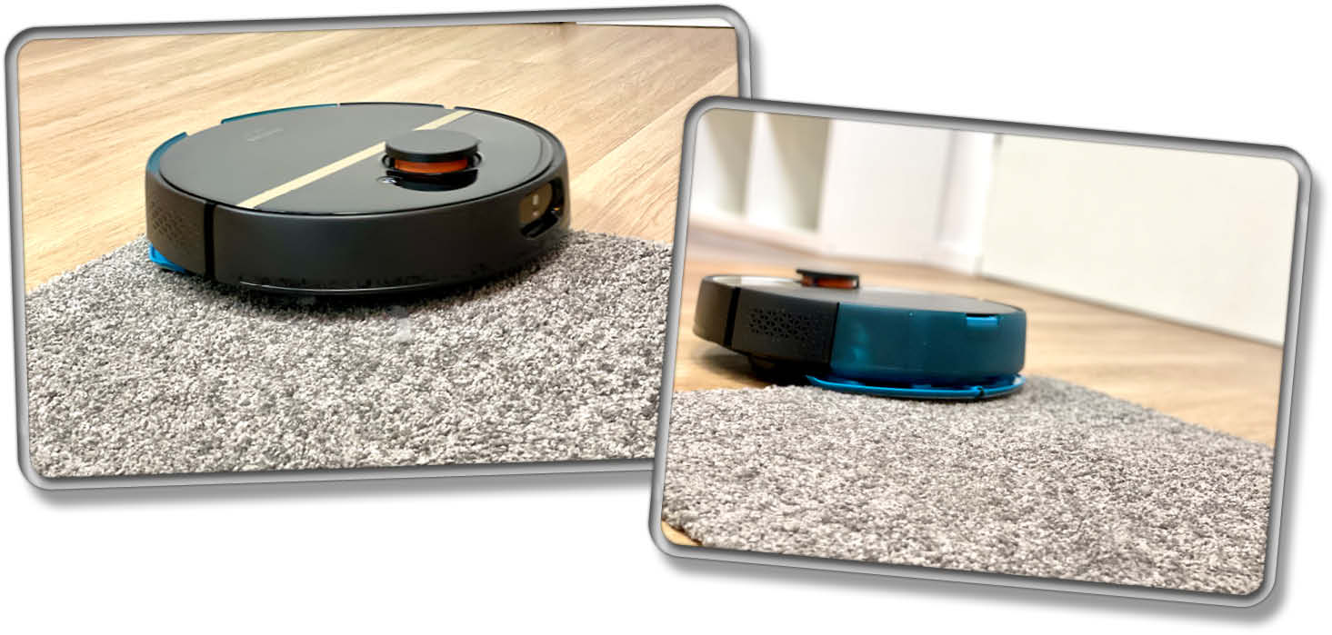 Philips HomeRun 7000 Series Aqua - Trotz Wischtuch und Wischfunktion fuhr er über Teppich, weil die App die Einstellung für die Meidung nicht erklärt